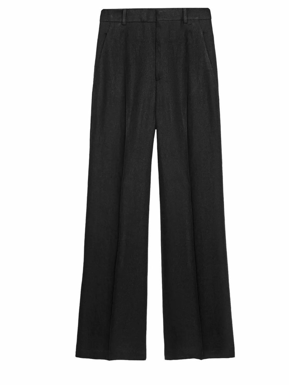 LINEN BLEND BUCKLE PANTS ZW COLLECTION